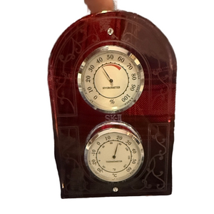 SK-II Crystal Thermo-Hygrometer Elegant Red Decorative Clock